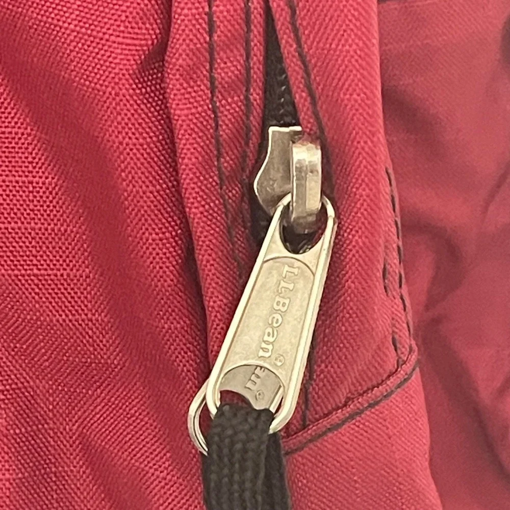LL Bean Backpack‎ Hiking Camping Daypack Red Black Travel Bag Outdoor Mountain